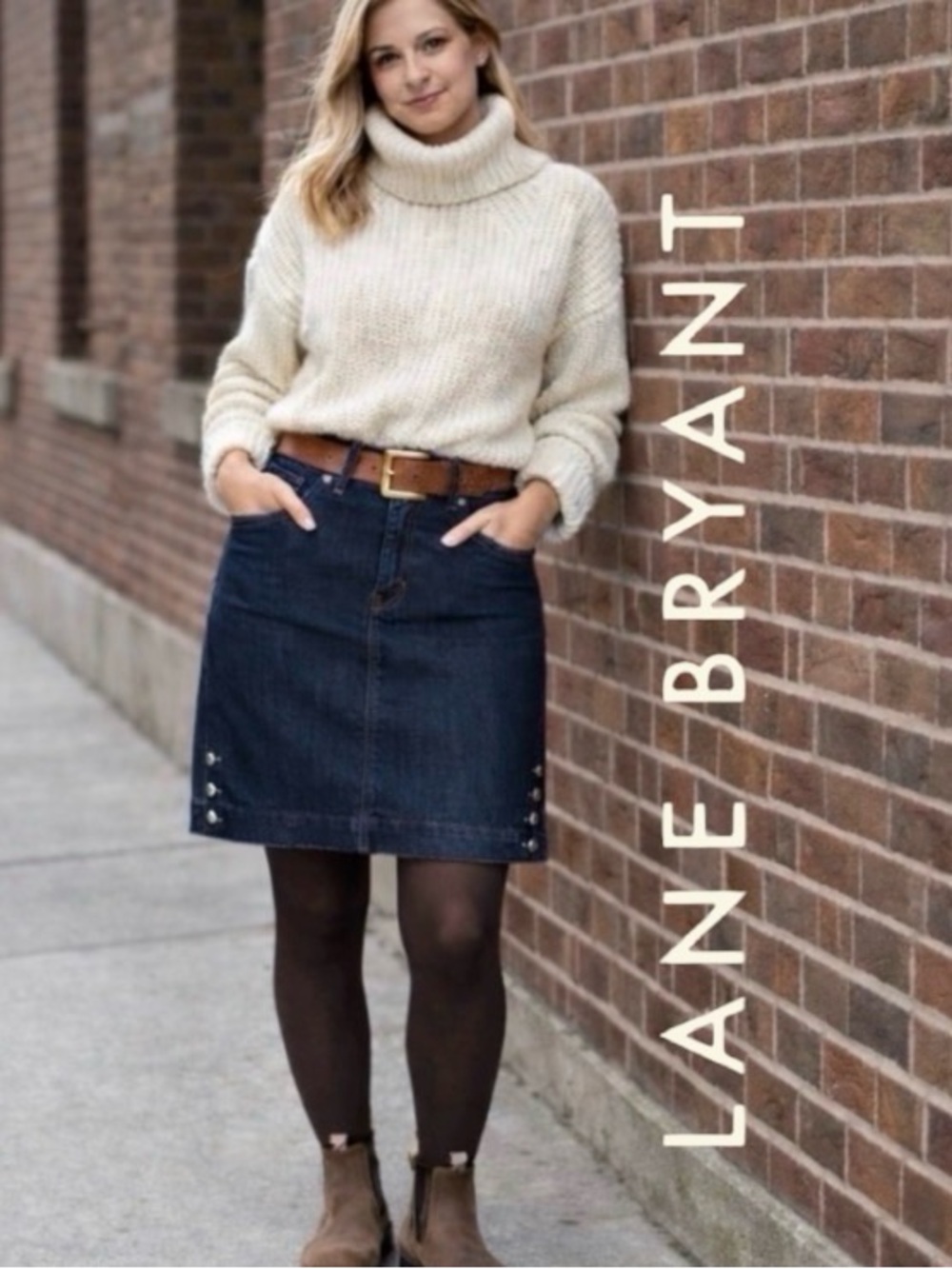 28w Lane Bryant Denim Pencil Skirt ✏️with Button Detail